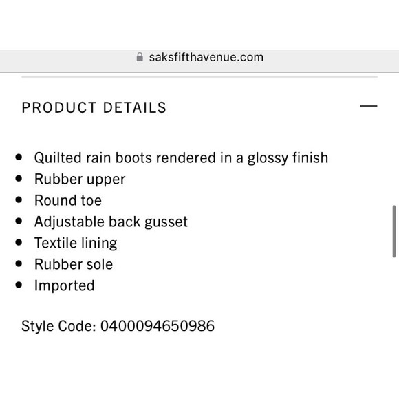 HUNTER NEW Sz 5 Gloss Quilted Tall Rain Boot - Picture 9 of 9